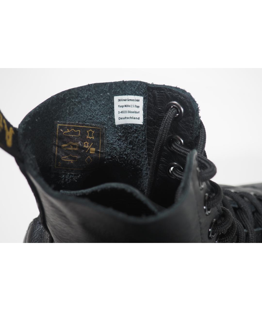 DR. MARTENS Черные кожаные ботинки, фото 8