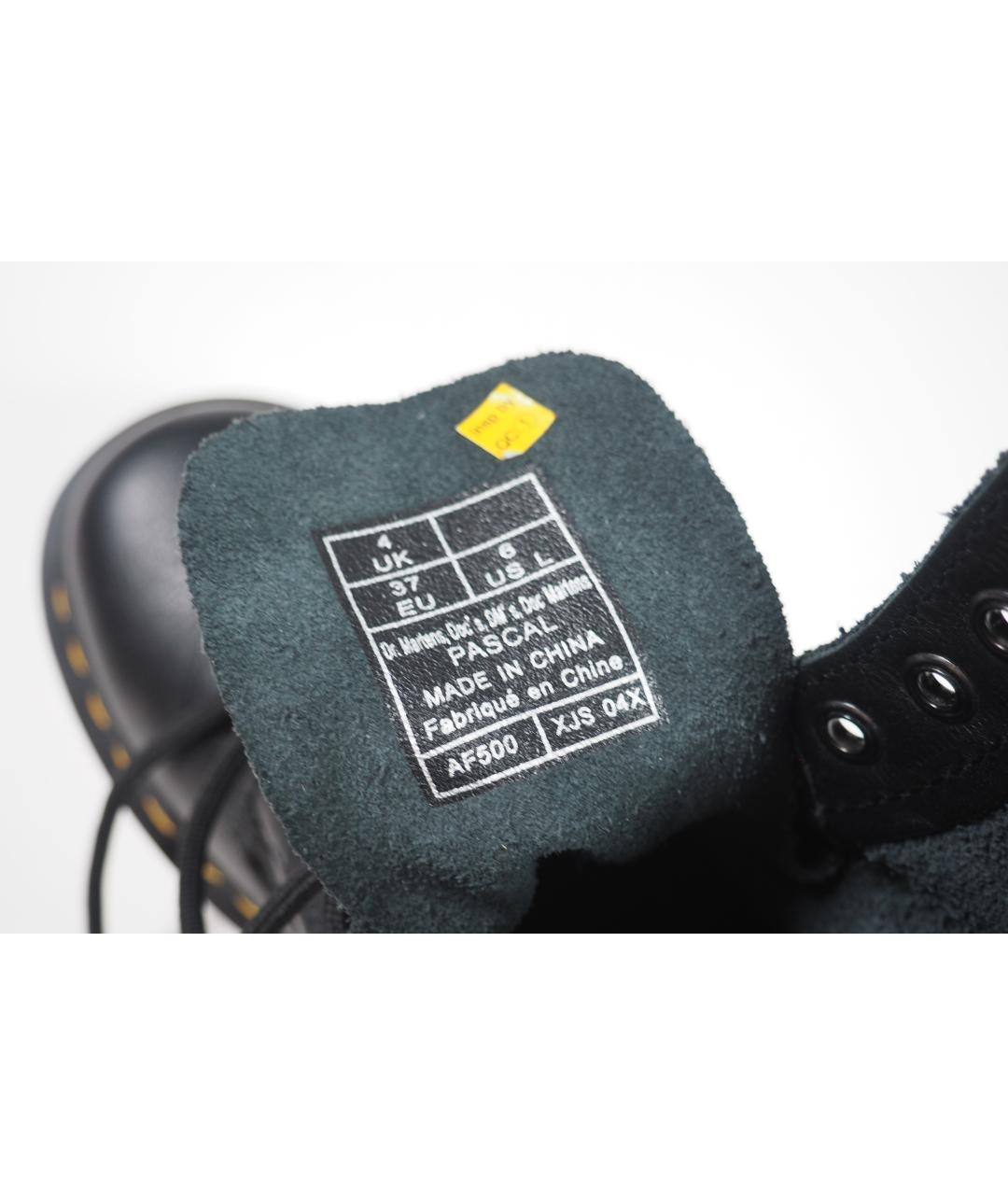 DR. MARTENS Черные кожаные ботинки, фото 9