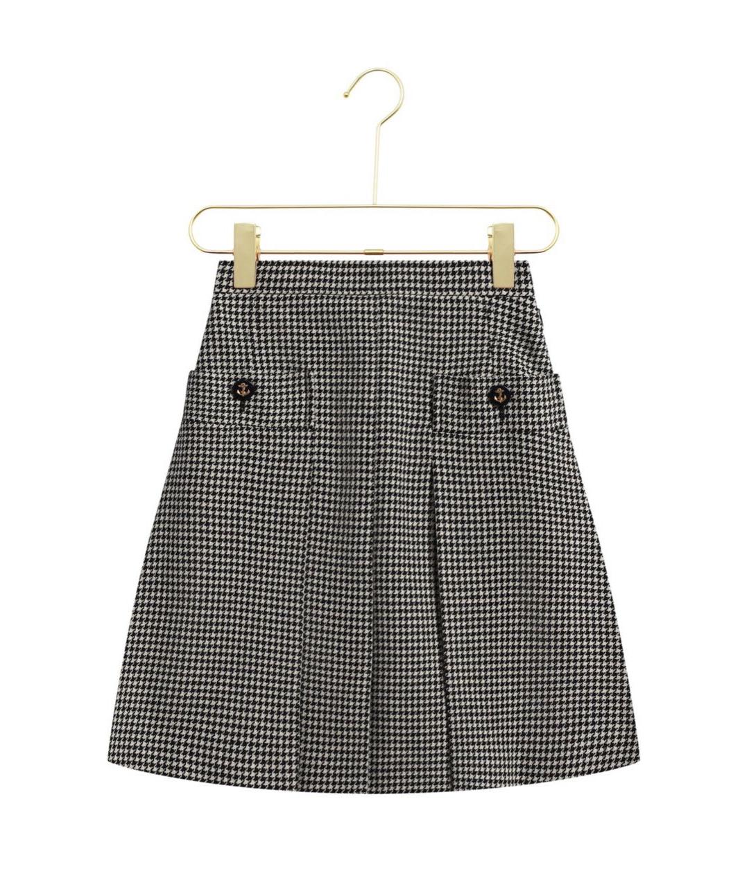 GUCCI Мульти шерстяная юбка мини, фото 4