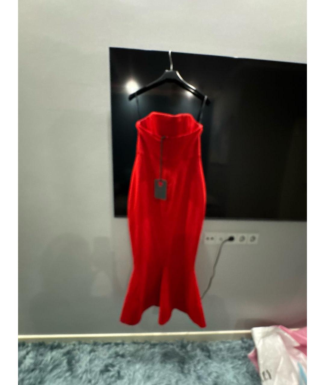 SOLACE LONDON Красное полиэстеровое вечернее платье, фото 2
