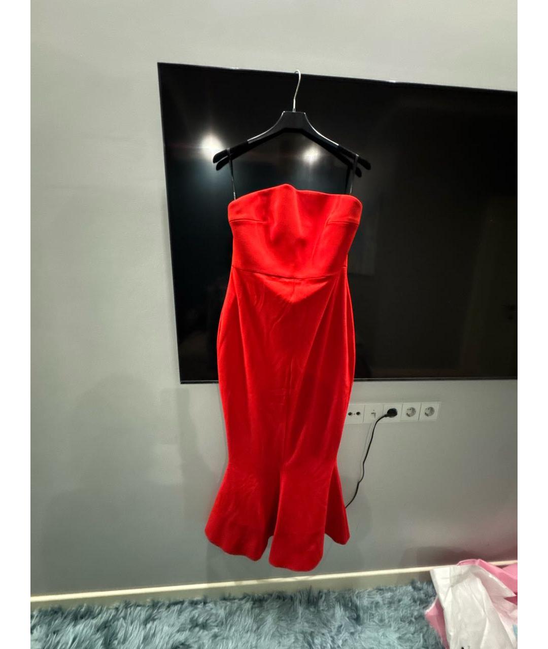 SOLACE LONDON Красное полиэстеровое вечернее платье, фото 6