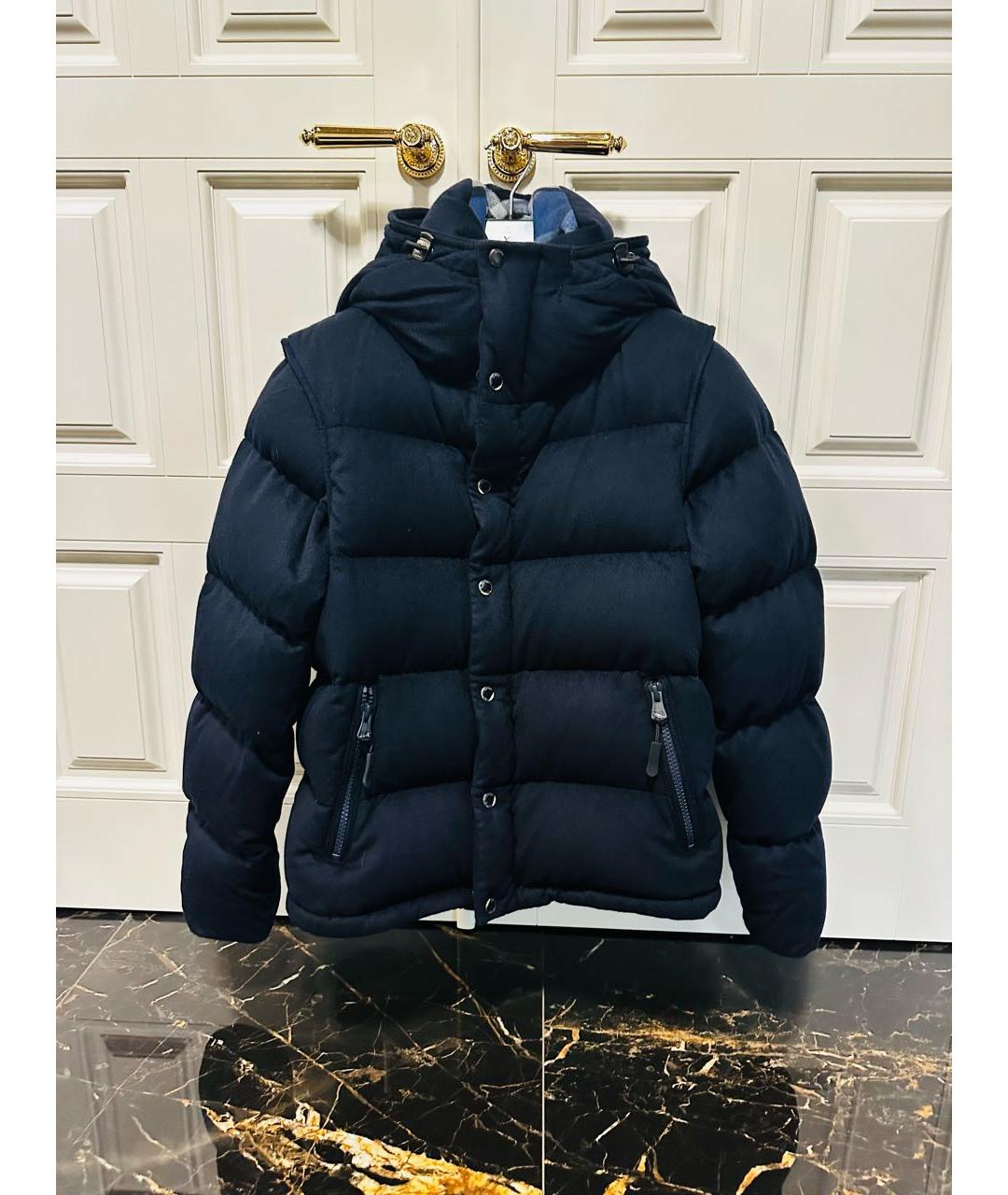 BURBERRY Темно-синий кашемировый пуховик, фото 5