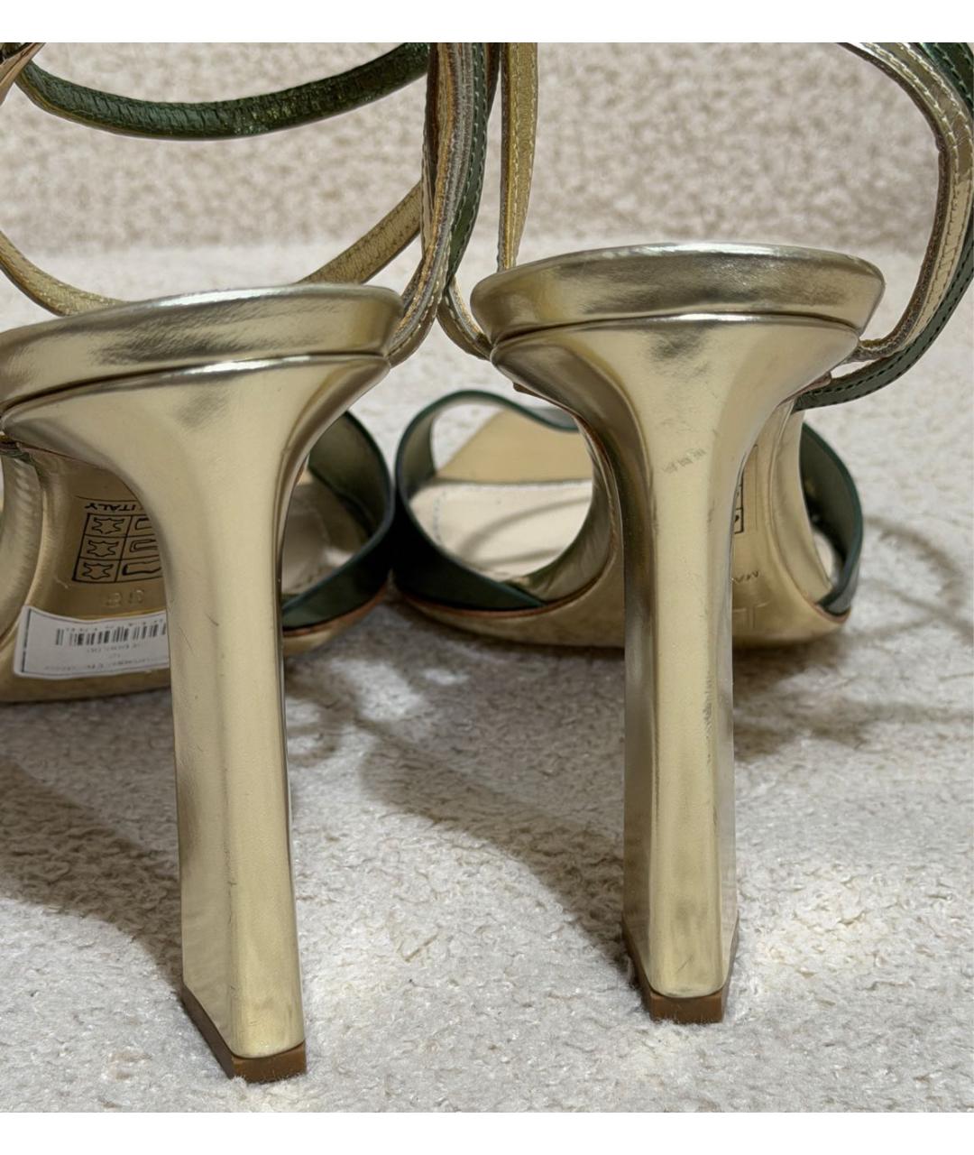 CHRISTIAN DIOR Мульти босоножки из лакированной кожи, фото 4