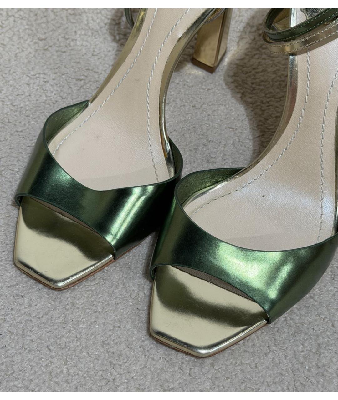 CHRISTIAN DIOR Мульти босоножки из лакированной кожи, фото 5