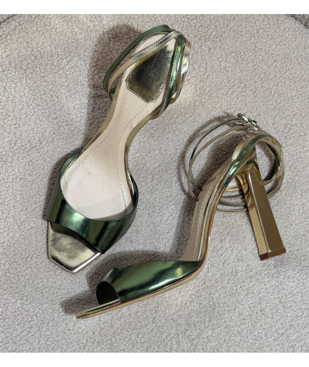 CHRISTIAN DIOR Мульти босоножки из лакированной кожи, фото 6