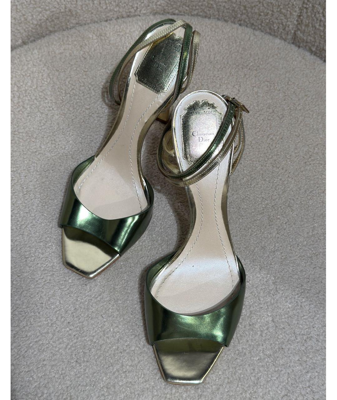 CHRISTIAN DIOR Мульти босоножки из лакированной кожи, фото 2