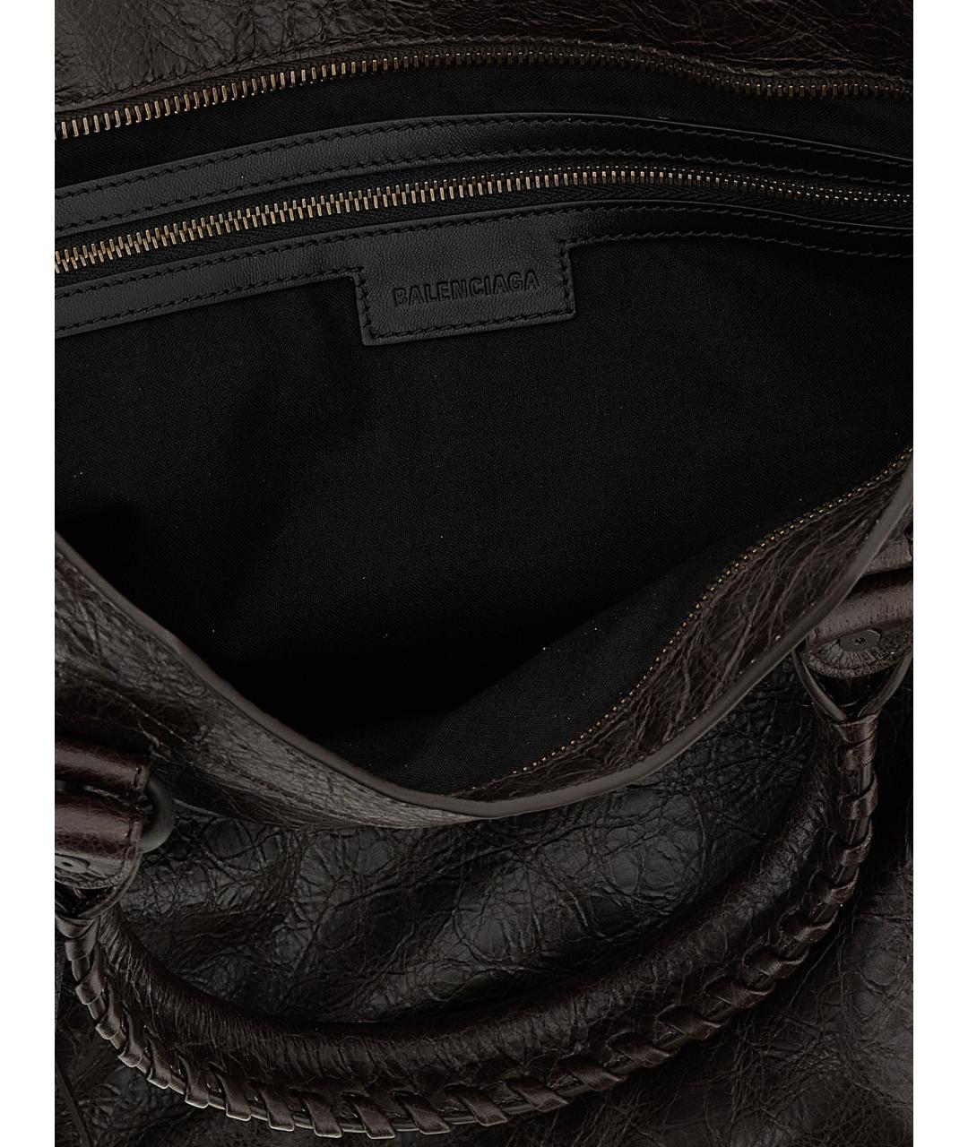 BALENCIAGA Коричневая кожаная сумка тоут, фото 4