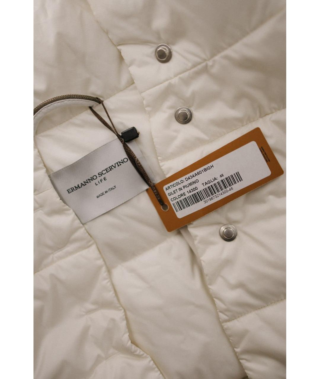 ERMANNO SCERVINO Белый полиэстеровый жилет, фото 6