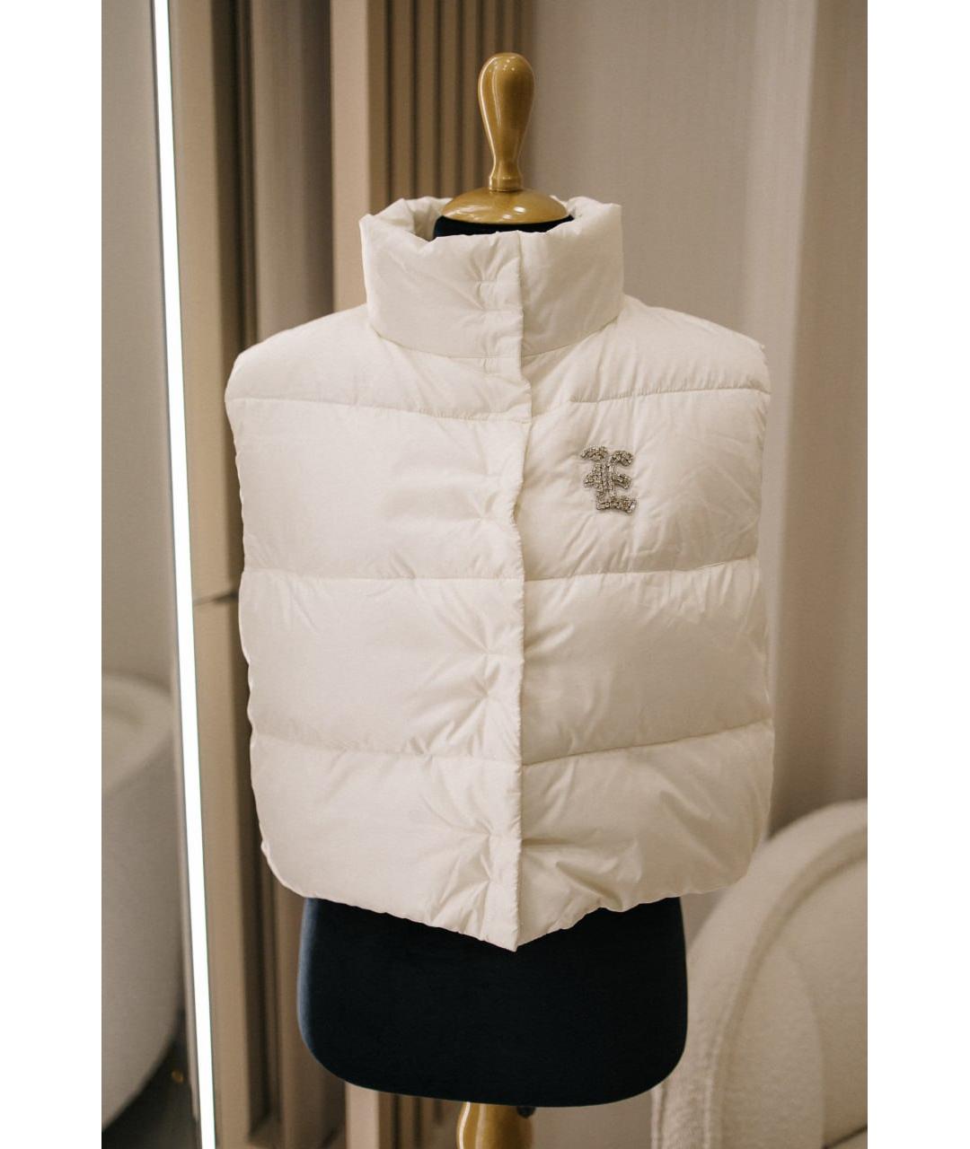 ERMANNO SCERVINO Белый полиэстеровый жилет, фото 7