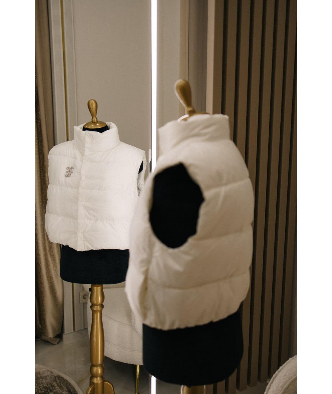 ERMANNO SCERVINO Белый полиэстеровый жилет, фото 5