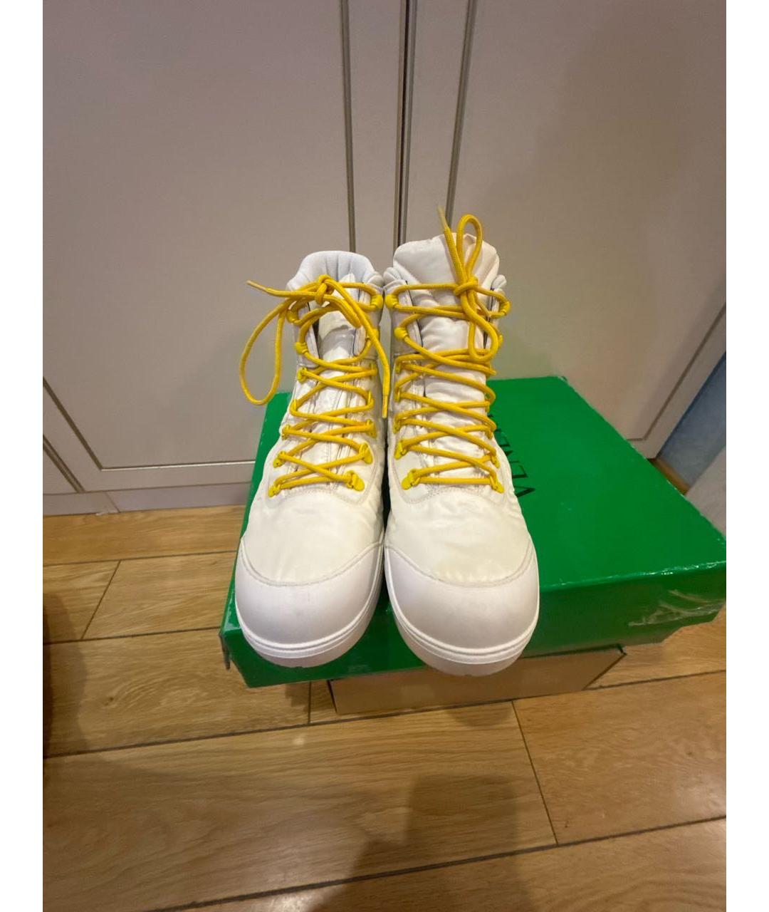 BOTTEGA VENETA Белые синтетические ботинки, фото 2