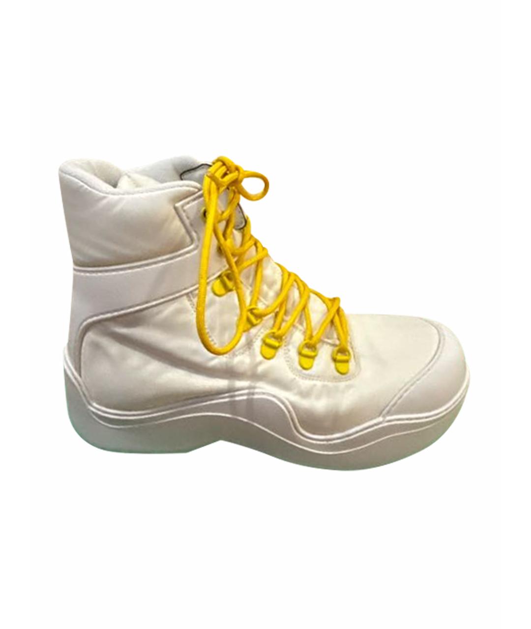 BOTTEGA VENETA Белые синтетические ботинки, фото 1