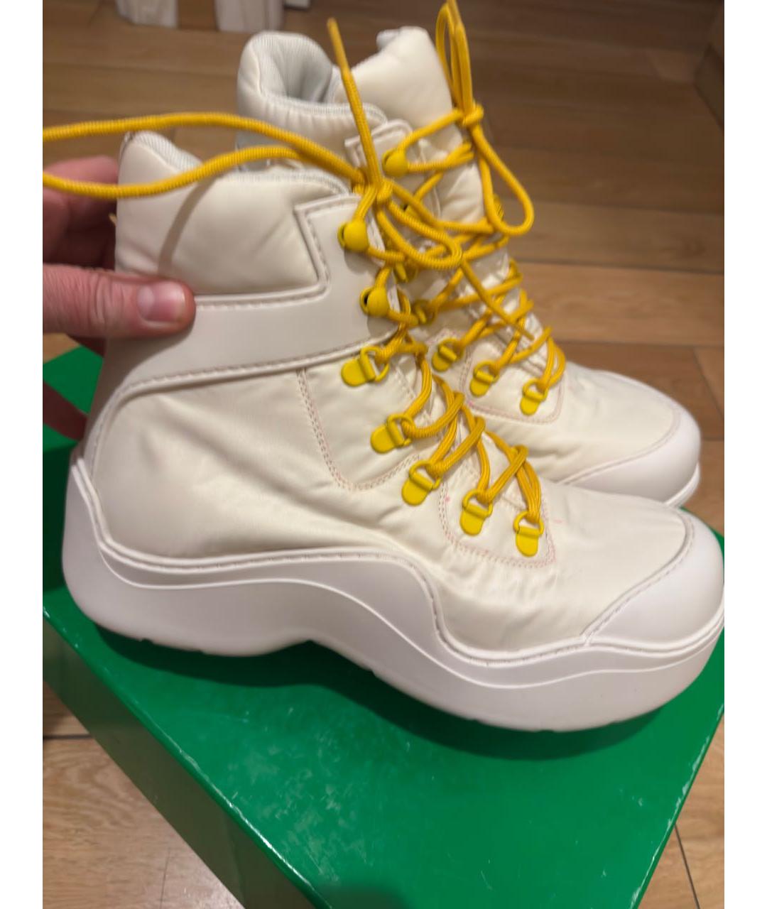 BOTTEGA VENETA Белые синтетические ботинки, фото 7