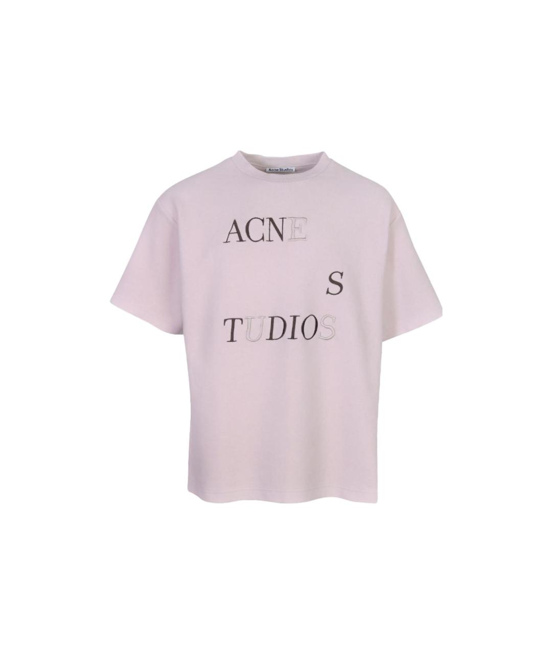 ACNE STUDIOS Розовая хлопковая футболка, фото 3