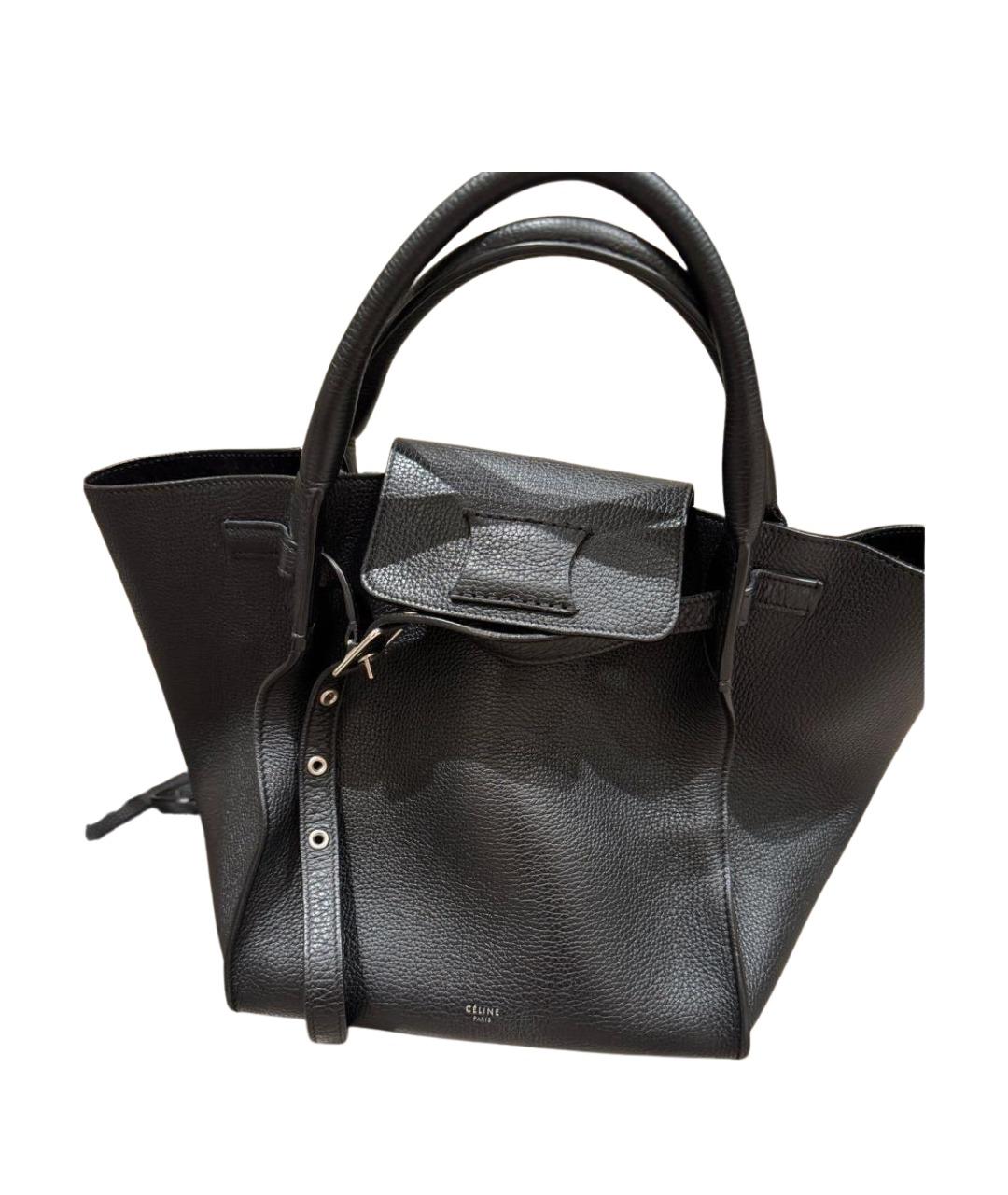 CELINE Черная кожаная сумка через плечо, фото 1