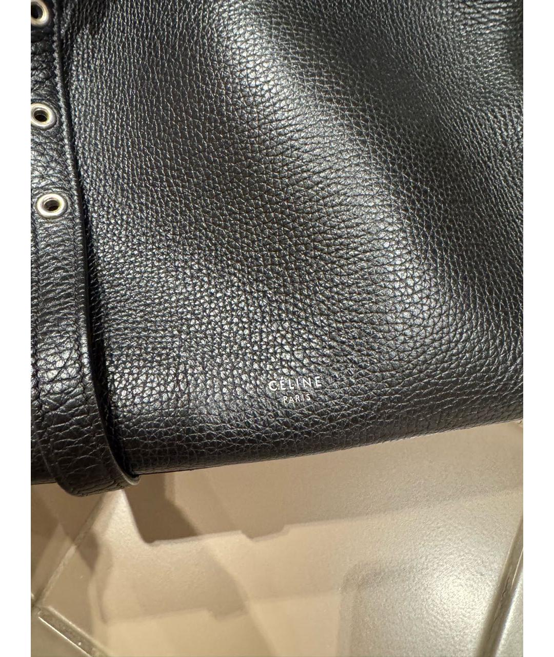 CELINE Черная кожаная сумка через плечо, фото 3