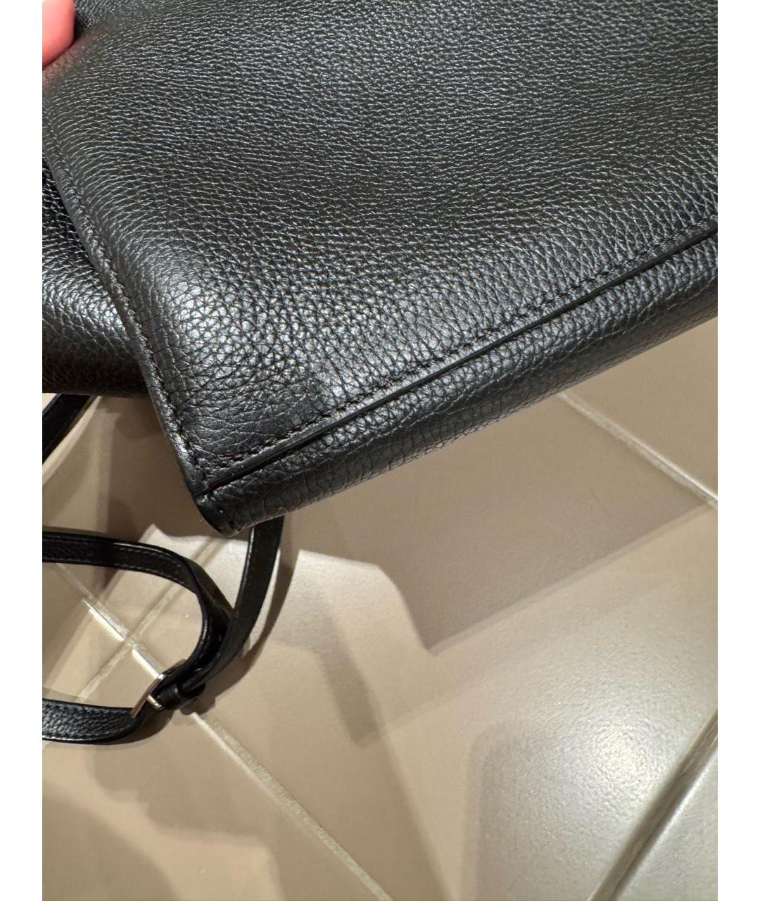 CELINE Черная кожаная сумка через плечо, фото 5