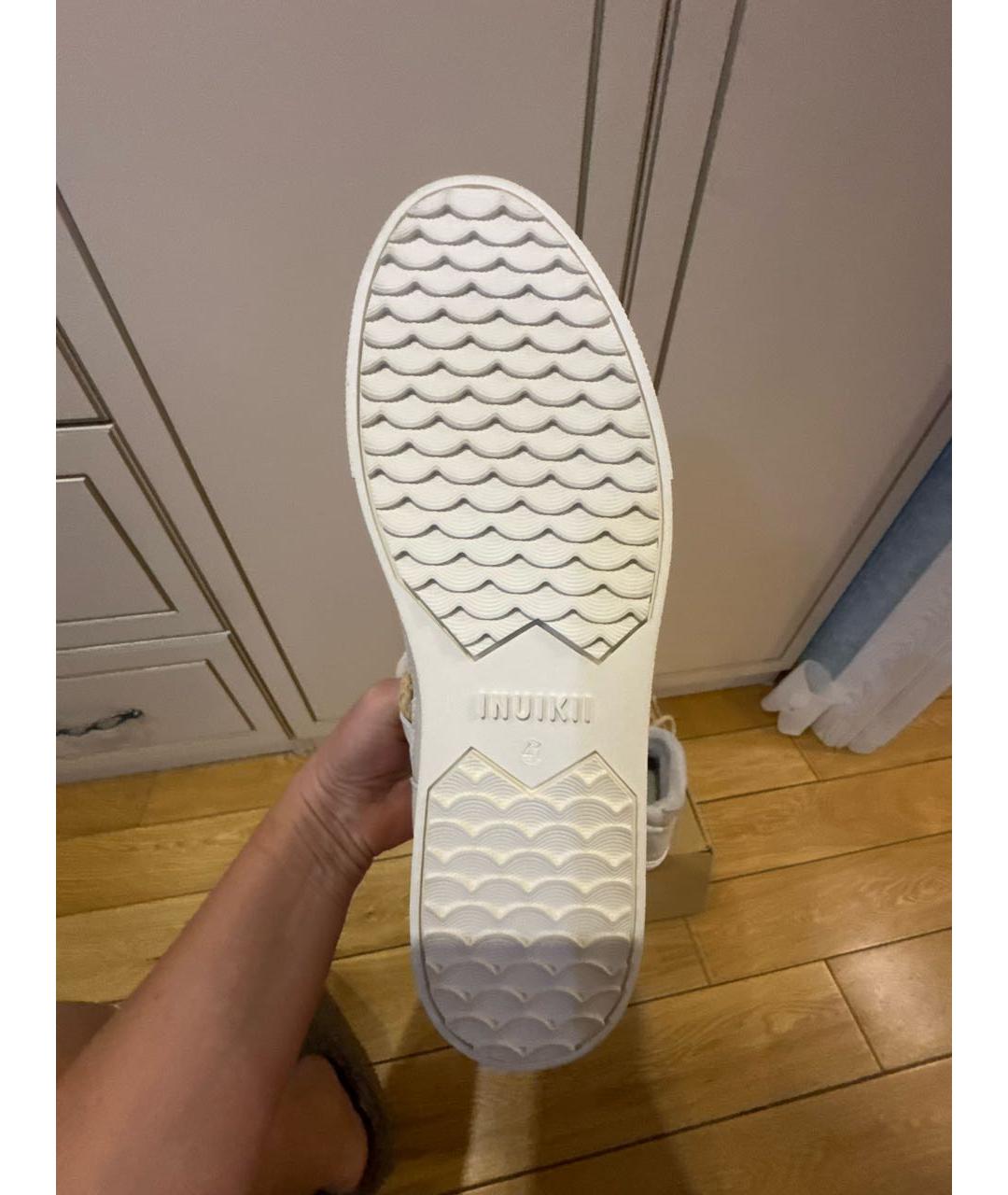 INUIKII Бежевые кожаные сапоги, фото 5