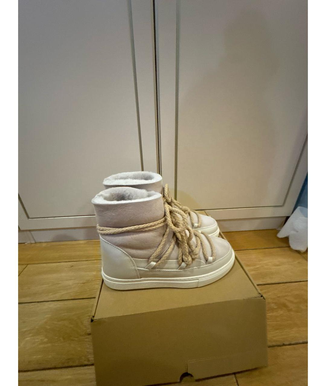 INUIKII Бежевые кожаные сапоги, фото 9