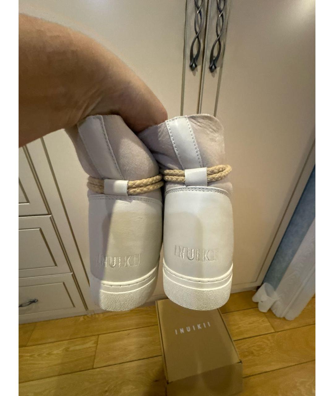INUIKII Бежевые кожаные сапоги, фото 7