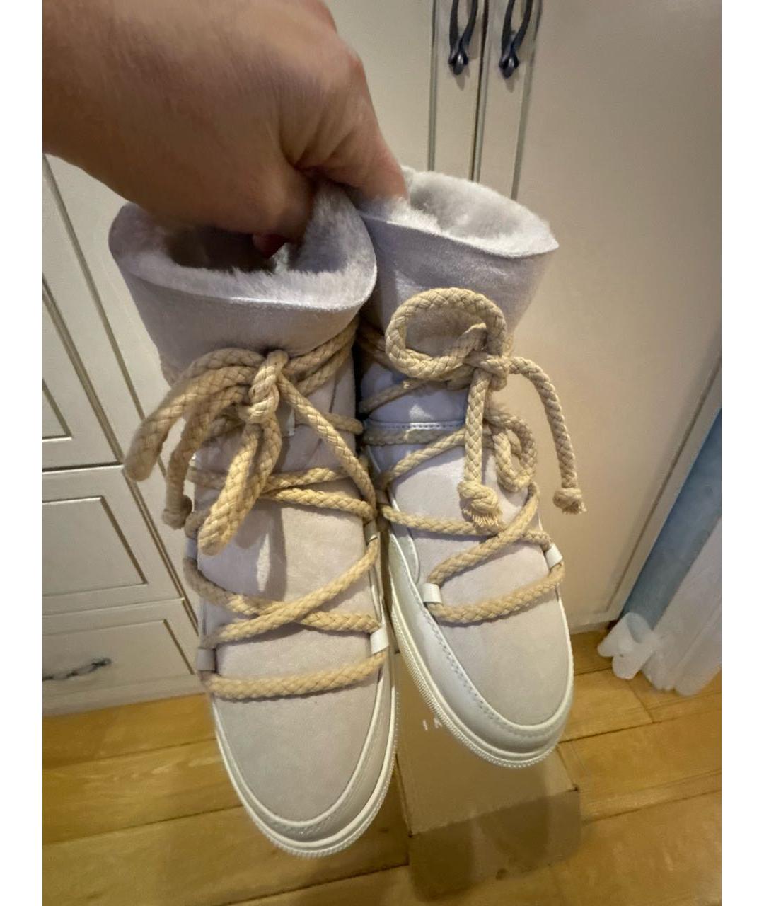 INUIKII Бежевые кожаные сапоги, фото 8