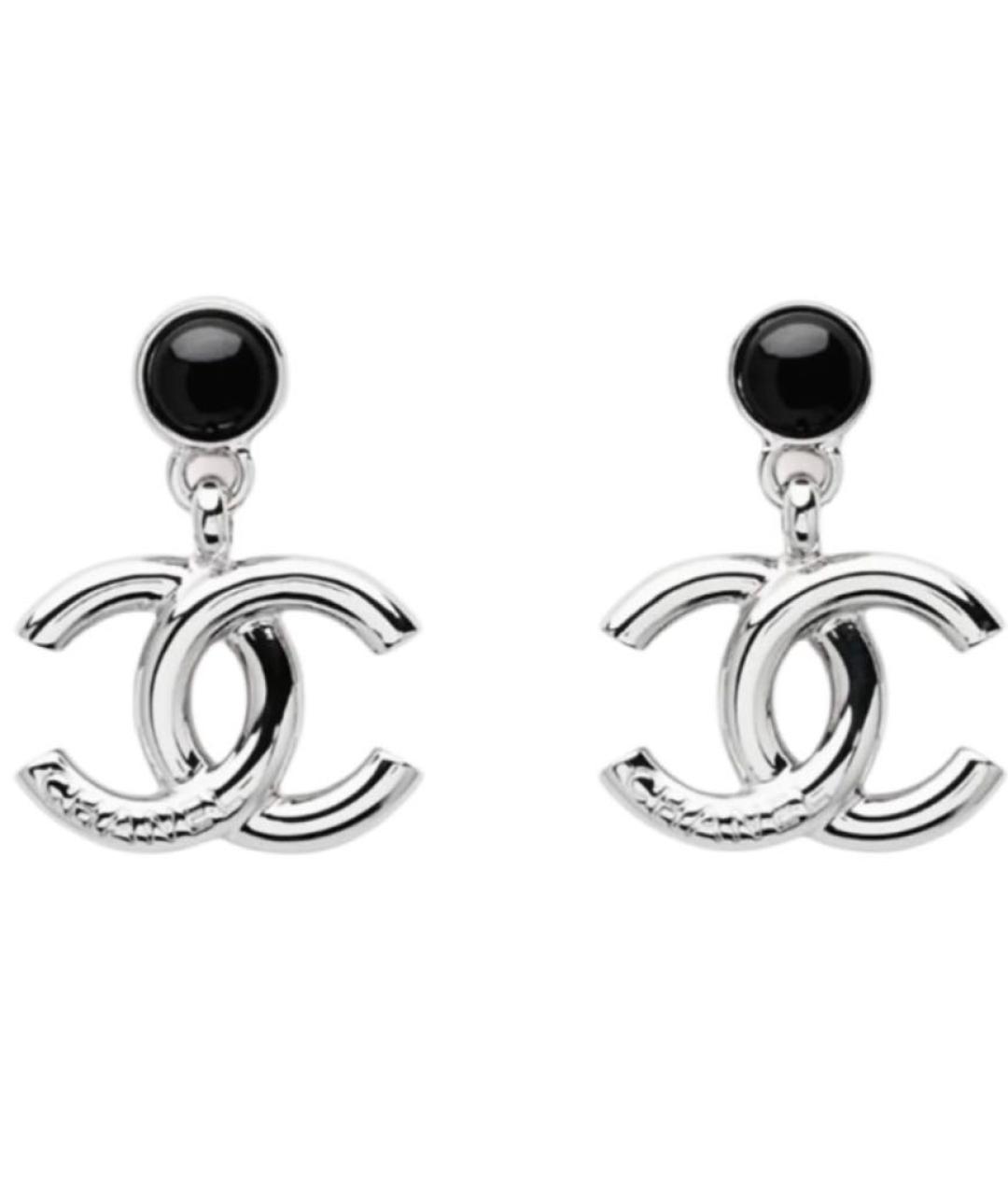 CHANEL Серебряные металлические серьги, фото 1