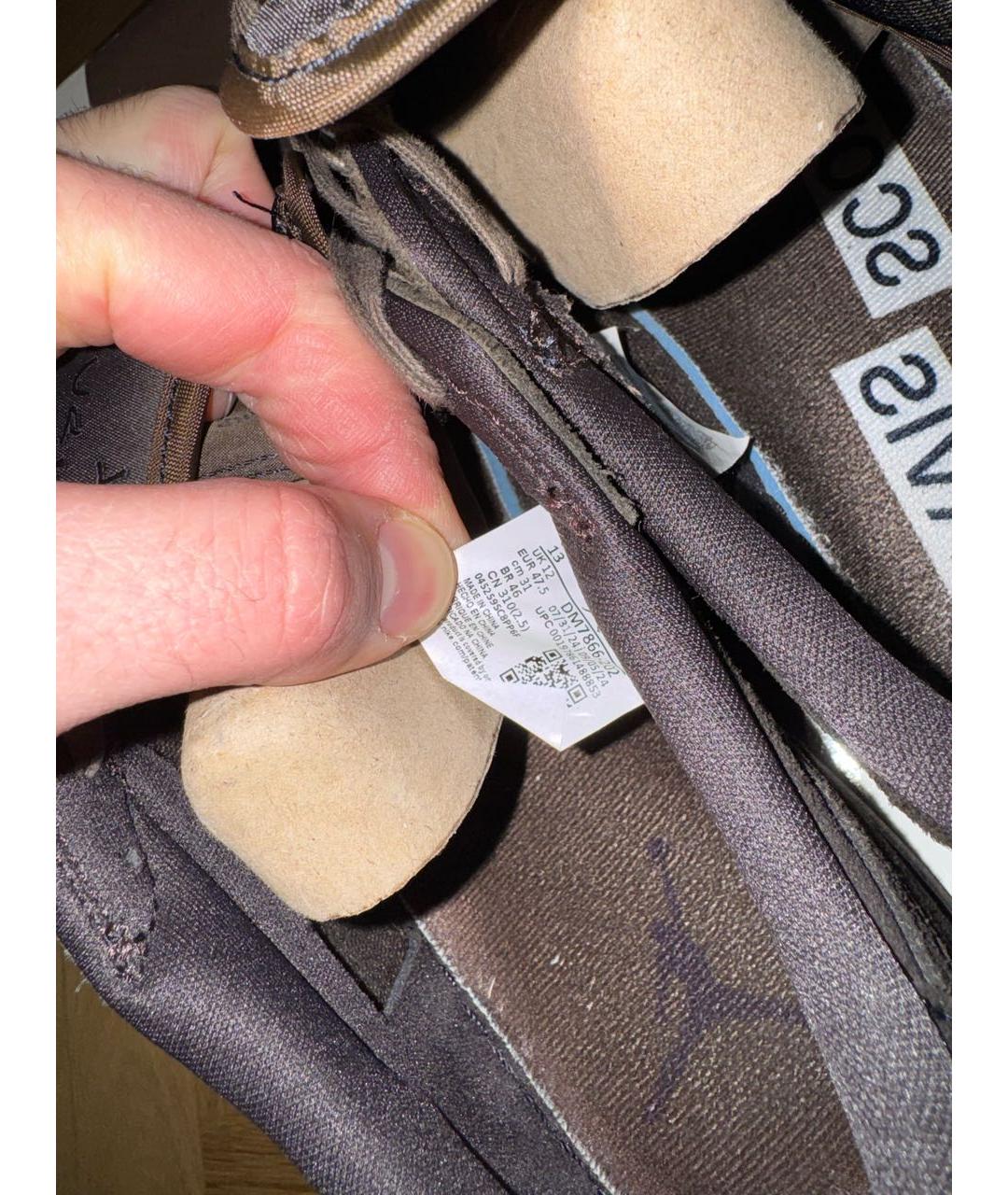 CACTUS JACK BY TRAVIS SCOTT Коричневые замшевые низкие кроссовки / кеды, фото 4