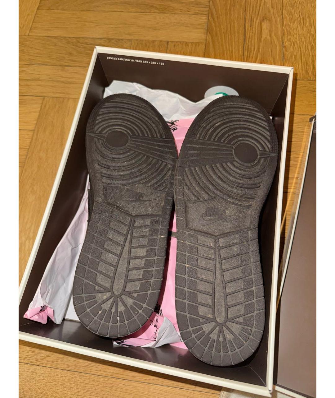 CACTUS JACK BY TRAVIS SCOTT Коричневые замшевые низкие кроссовки / кеды, фото 5