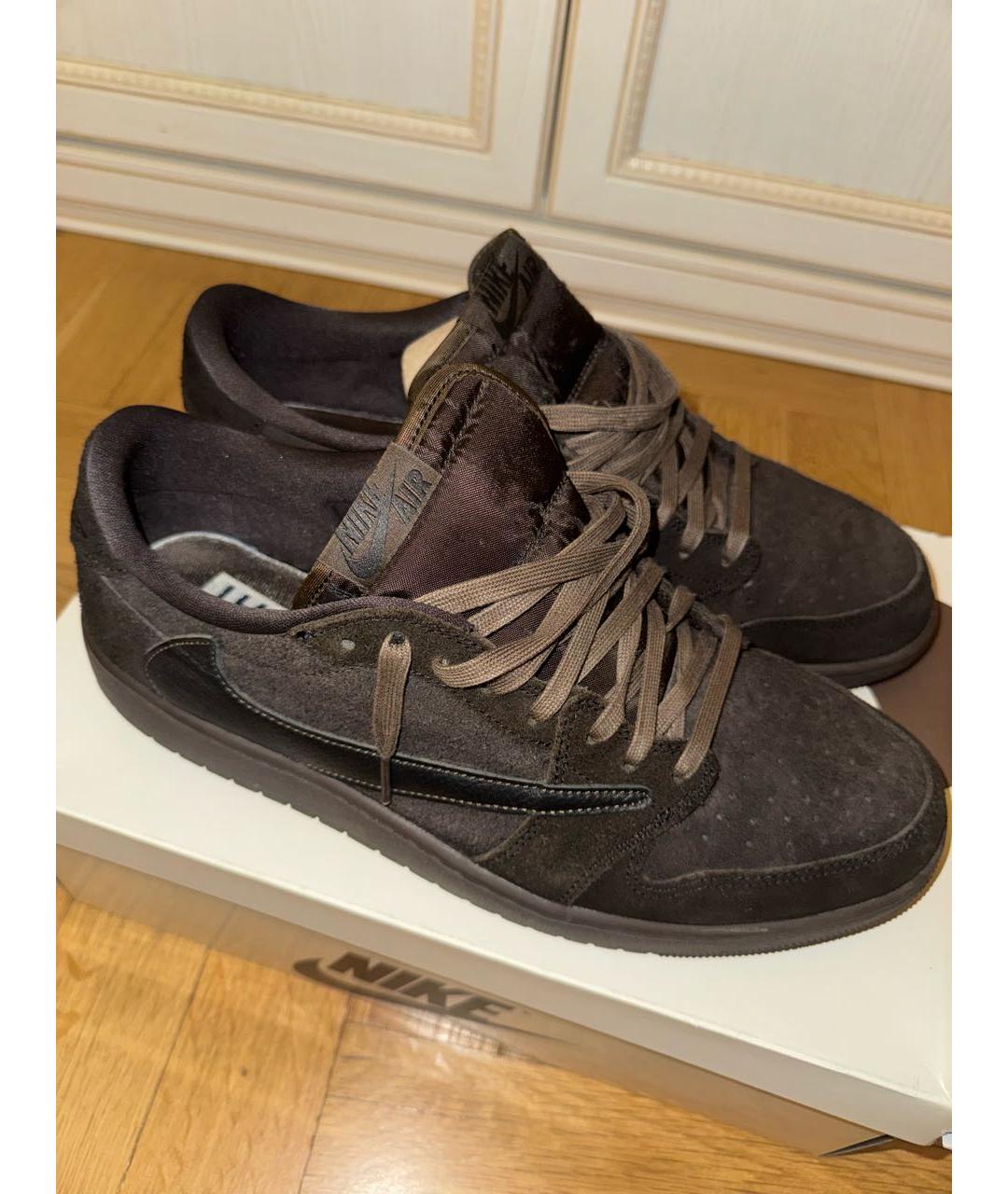 CACTUS JACK BY TRAVIS SCOTT Коричневые замшевые низкие кроссовки / кеды, фото 3