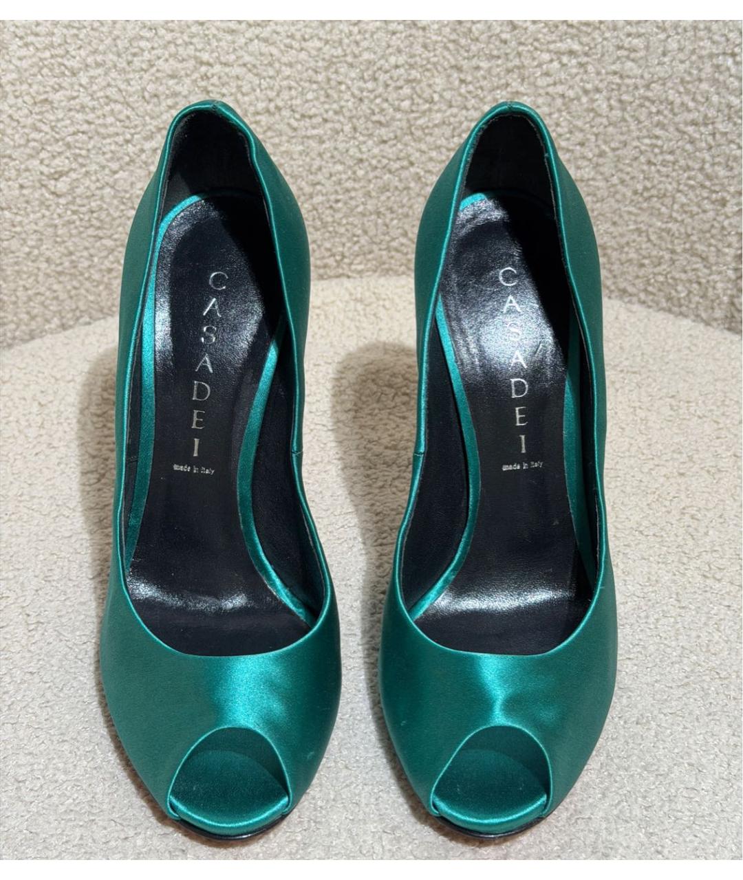 CASADEI Бирюзовые текстильные туфли, фото 2