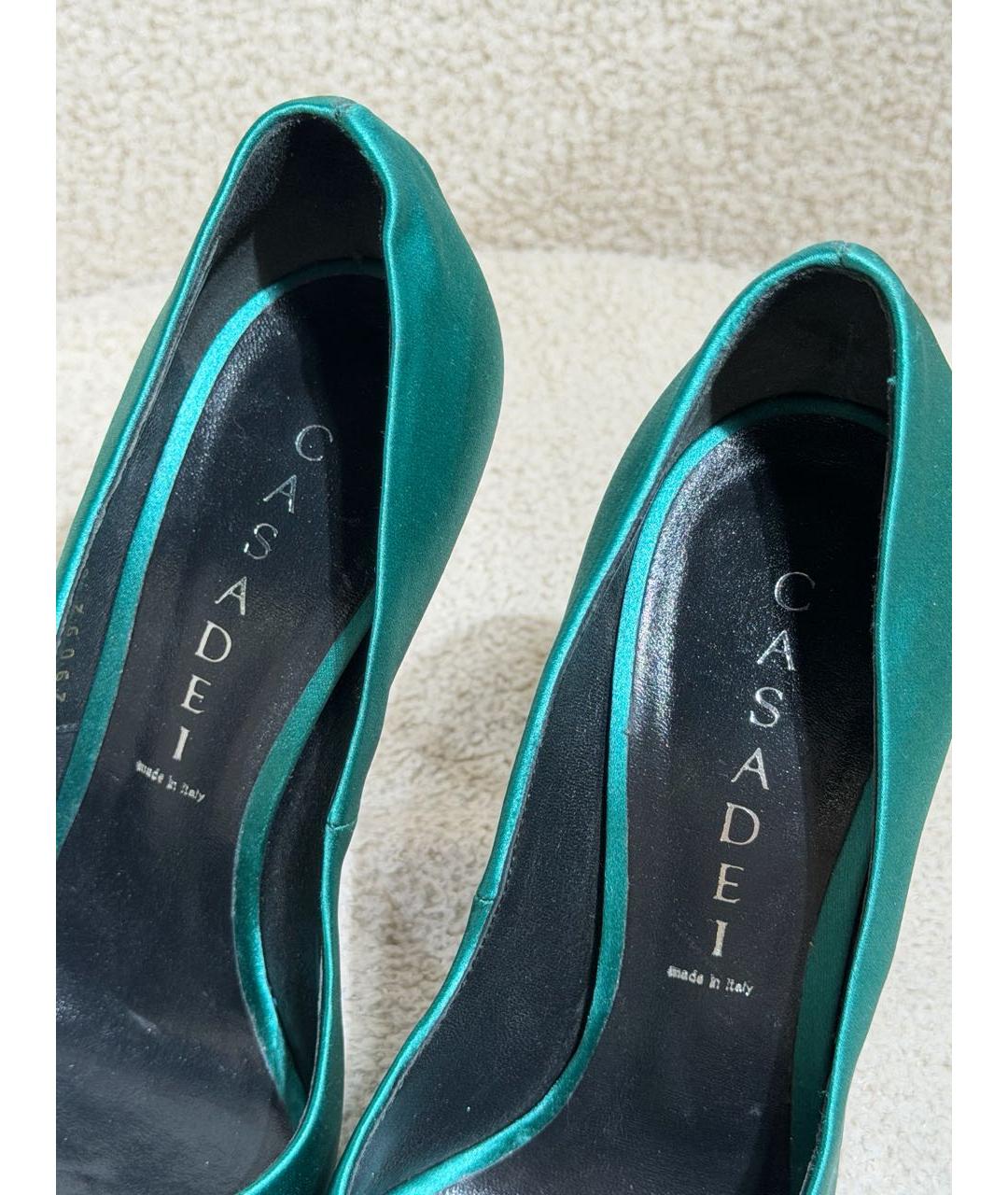 CASADEI Бирюзовые текстильные туфли, фото 3