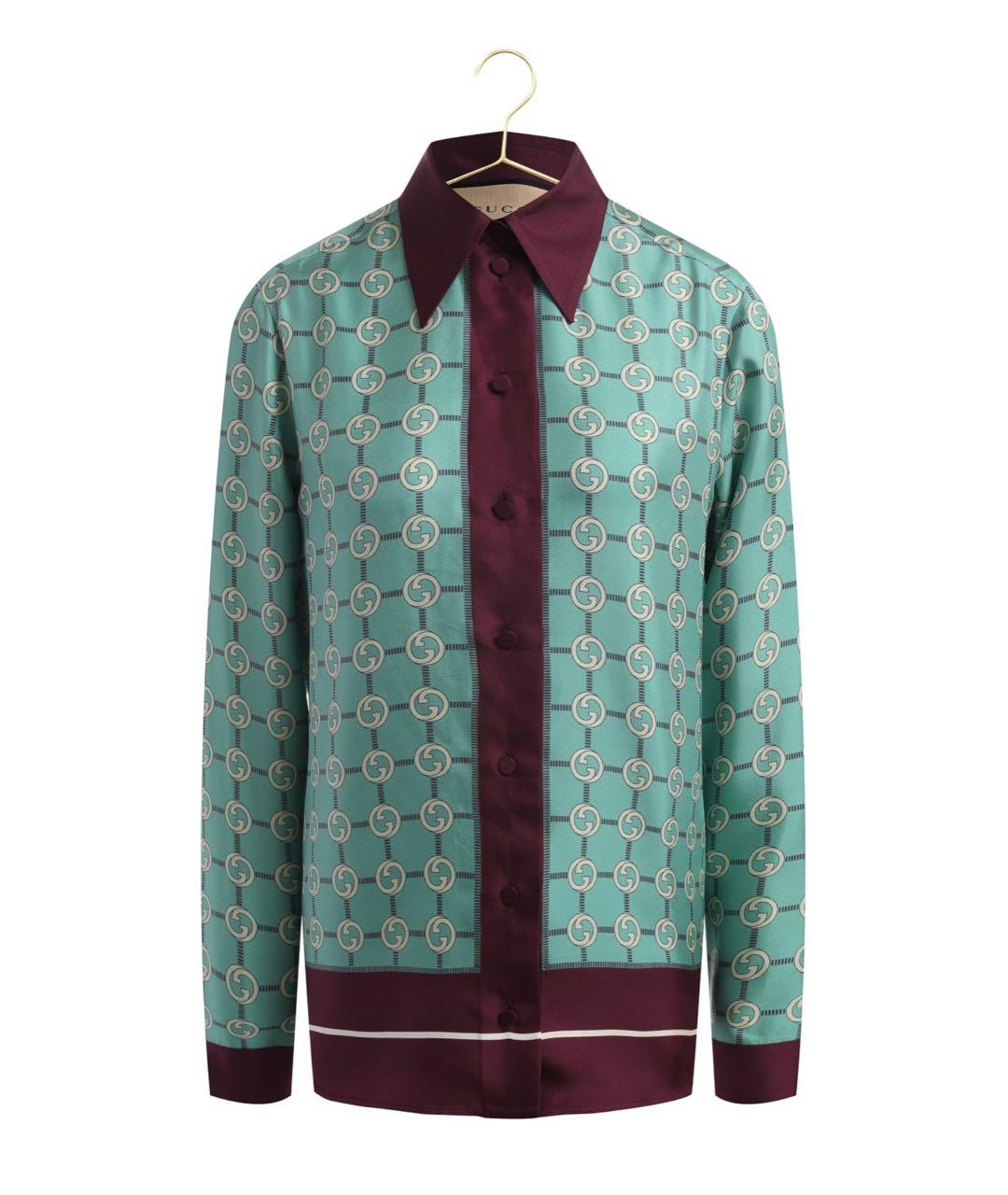 GUCCI Мульти шелковая блузы, фото 4