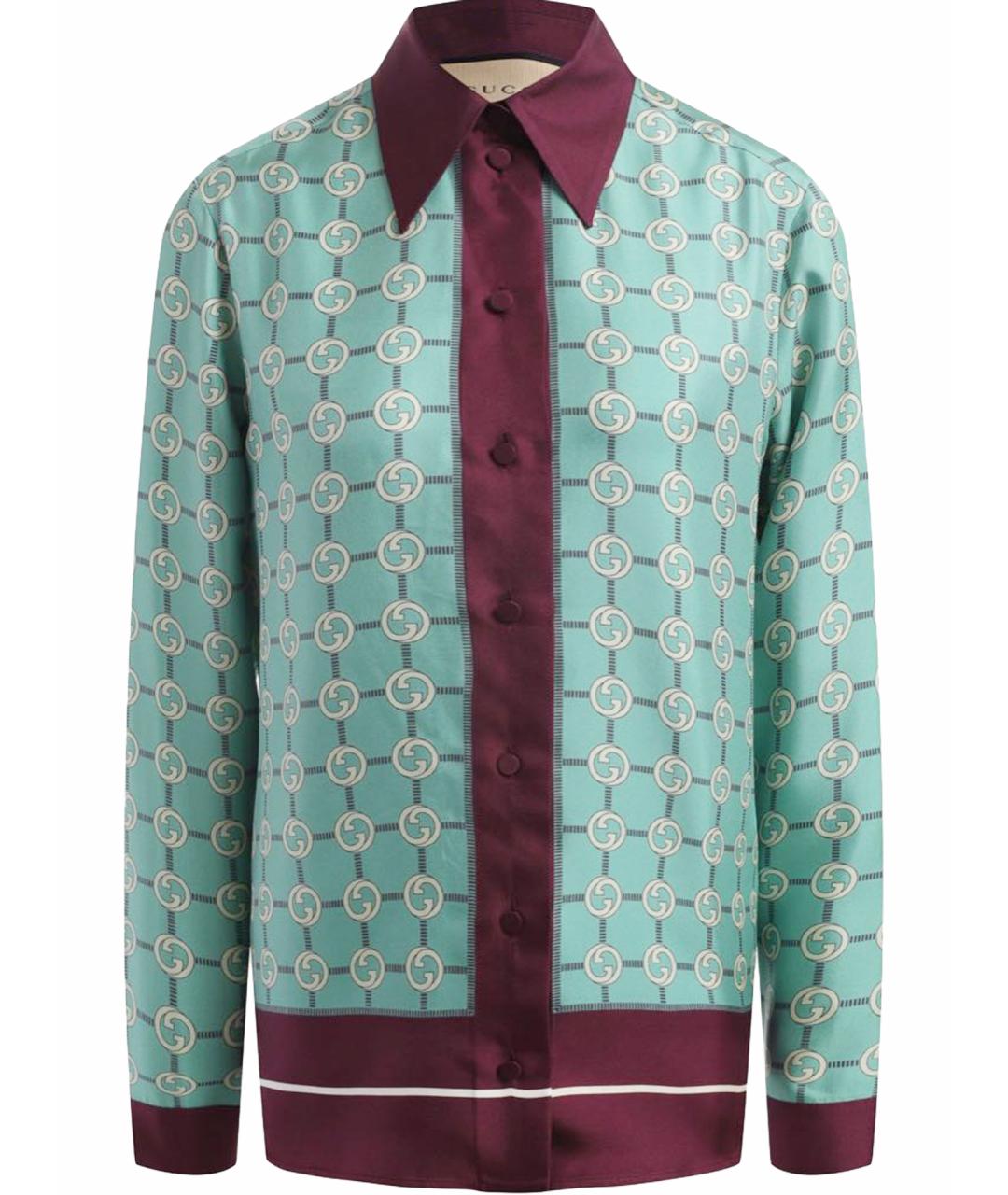 GUCCI Мульти шелковая блузы, фото 1