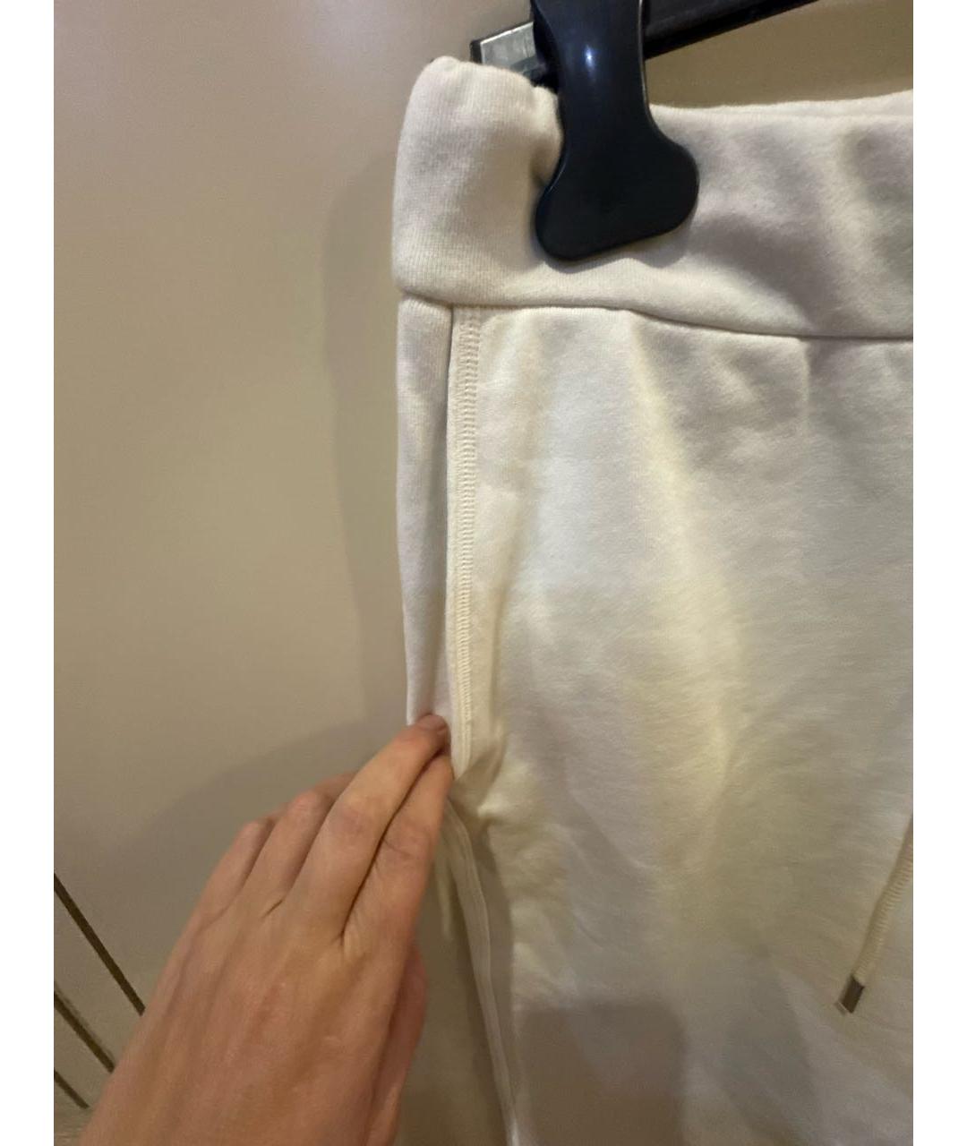 JIL SANDER Белые хлопковые спортивные брюки и шорты, фото 8