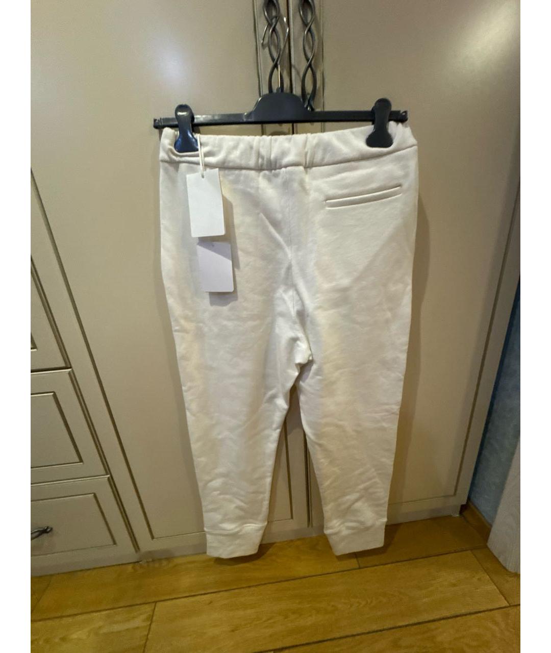 JIL SANDER Белые хлопковые спортивные брюки и шорты, фото 2