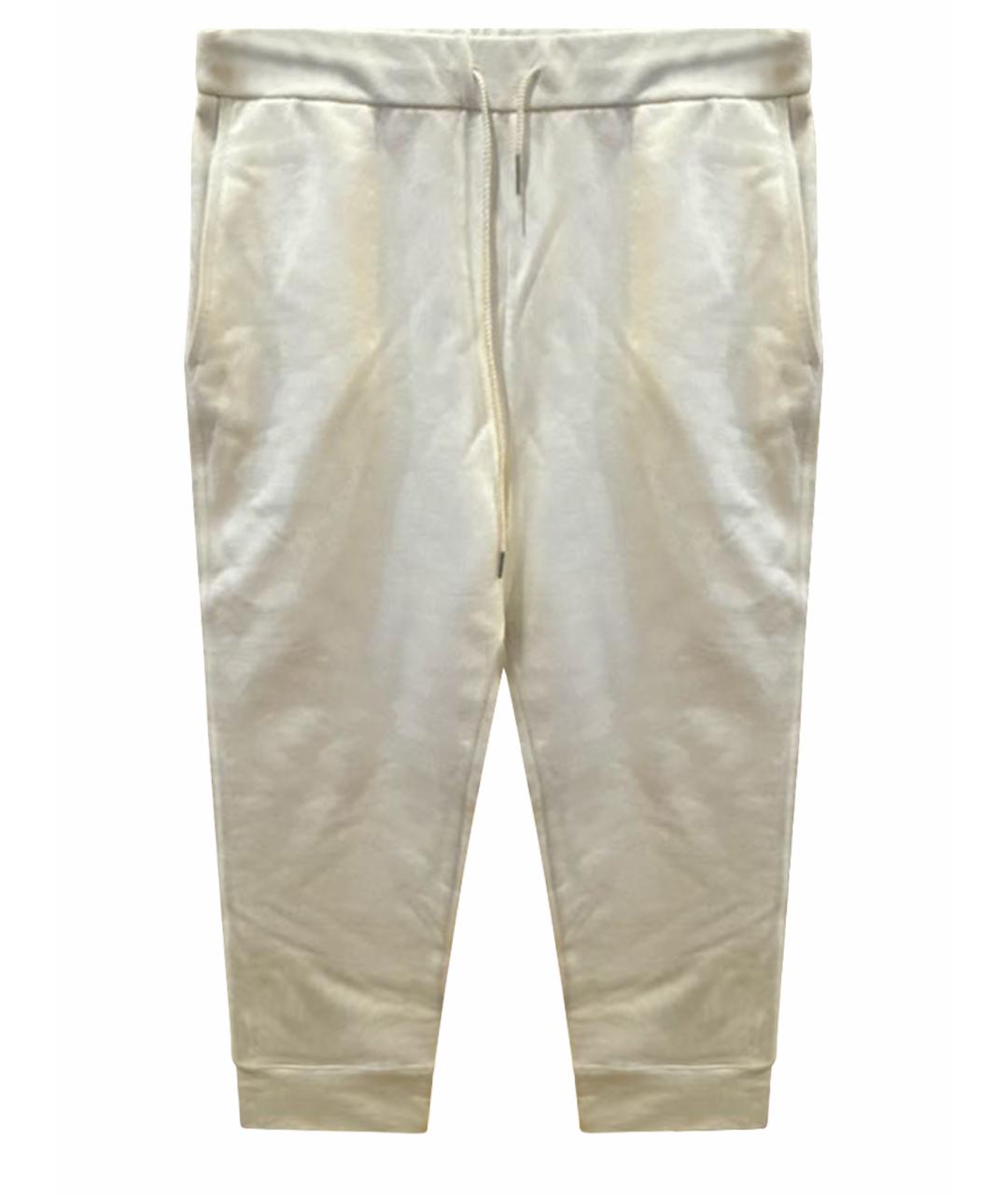 JIL SANDER Белые хлопковые спортивные брюки и шорты, фото 1