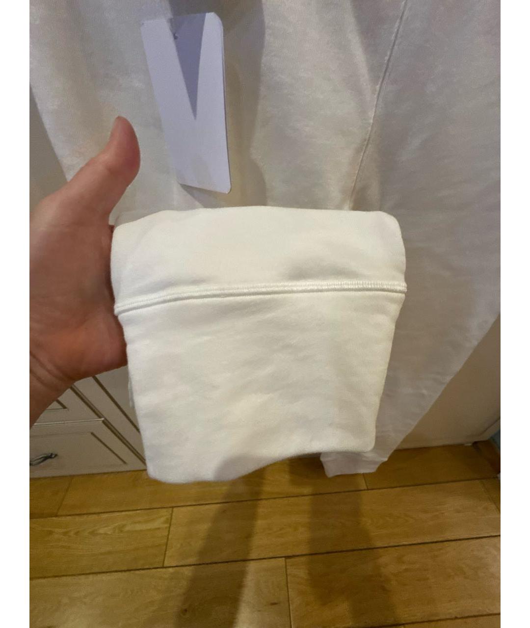 JIL SANDER Белые хлопковые спортивные брюки и шорты, фото 6