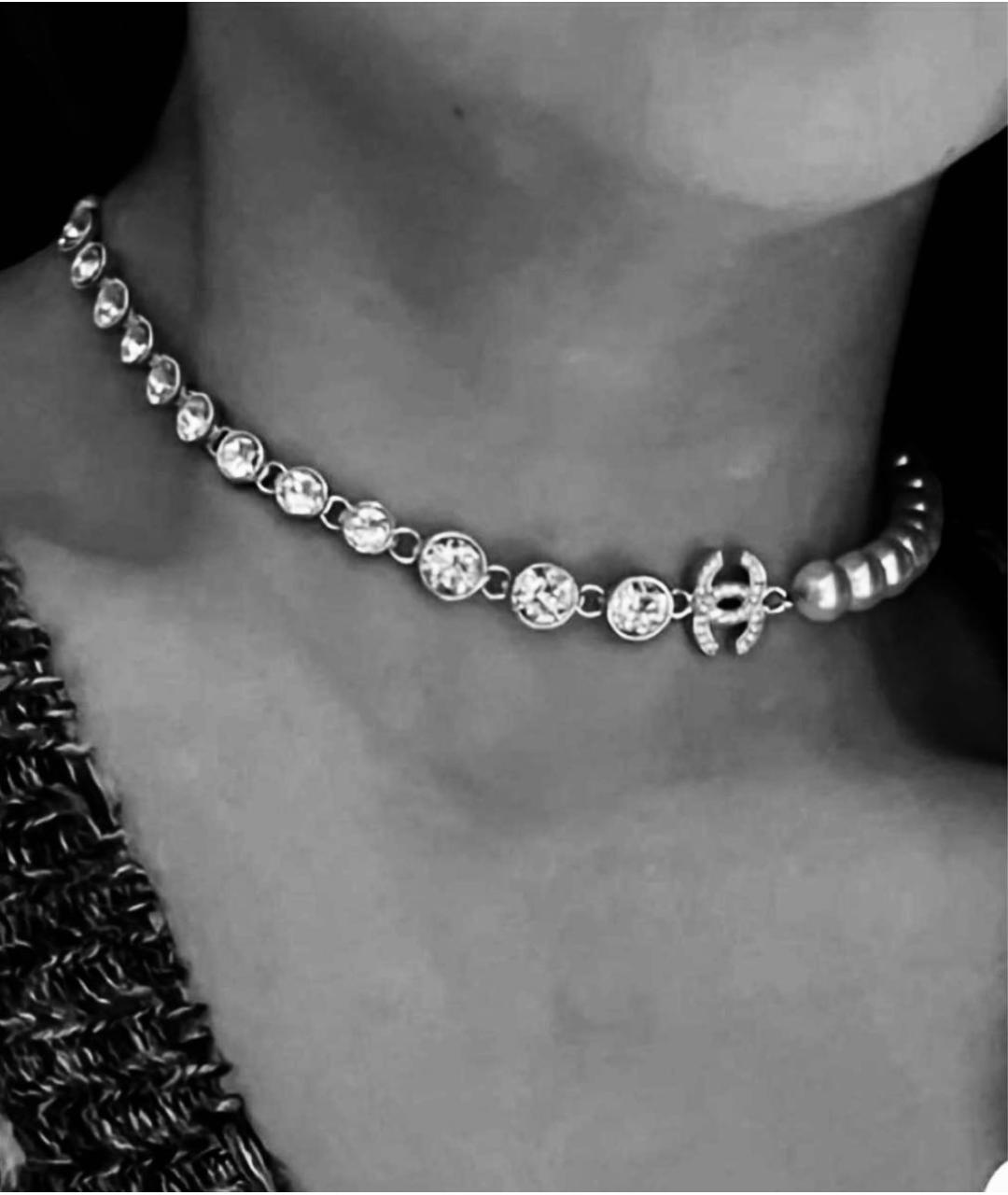 CHANEL Серебряное металлическое колье, фото 5