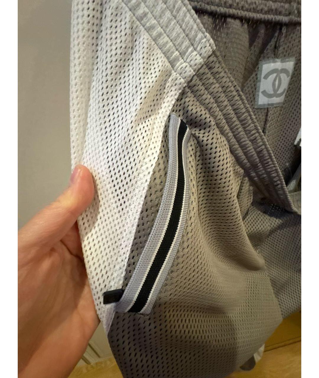 CHANEL Коричневые полиамидовые спортивные брюки и шорты, фото 5