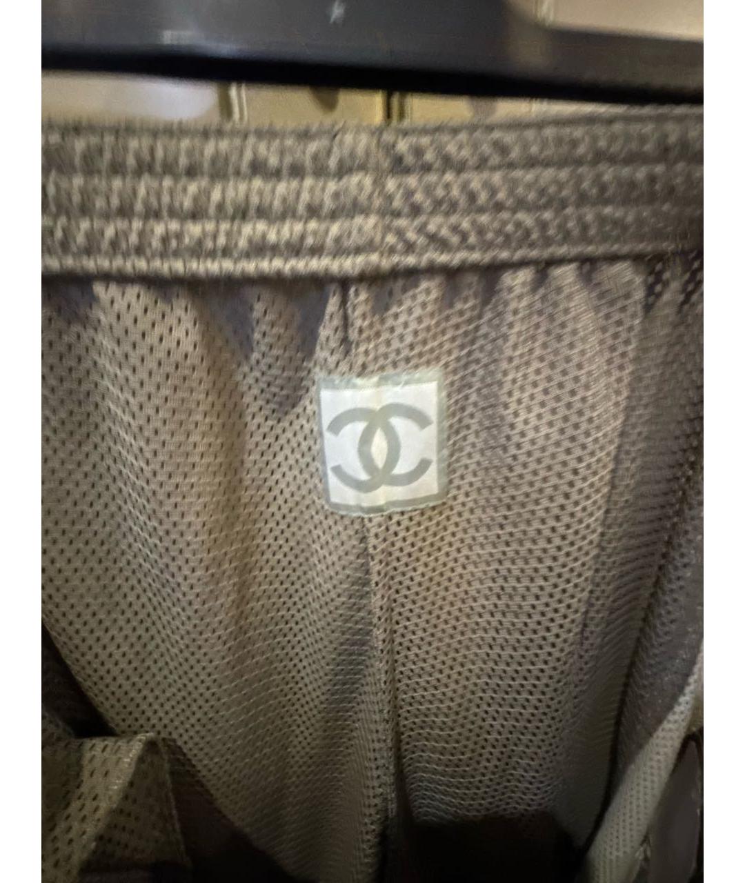 CHANEL Коричневые полиамидовые спортивные брюки и шорты, фото 3