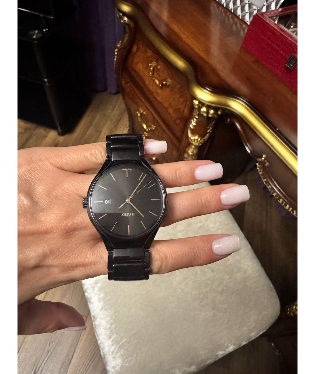 RADO Черные керамические часы, фото 2