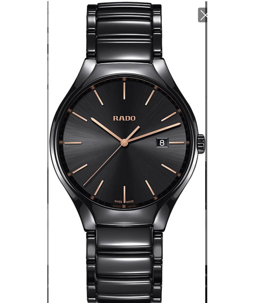 RADO Черные керамические часы, фото 7