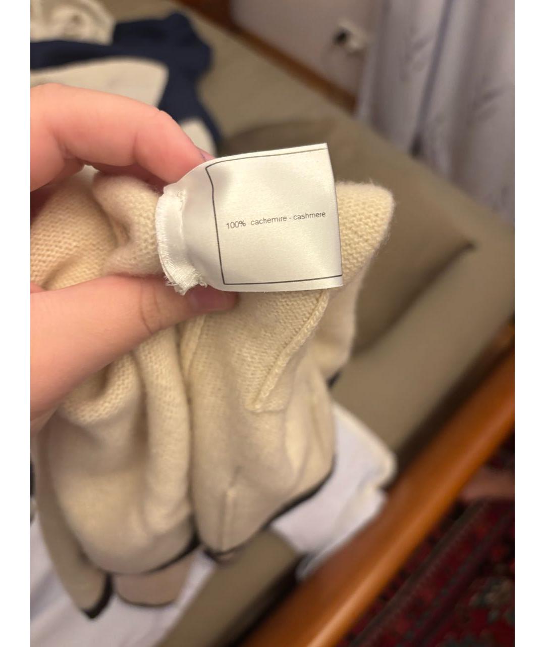 CHANEL Бежевый кашемировый кардиган, фото 4