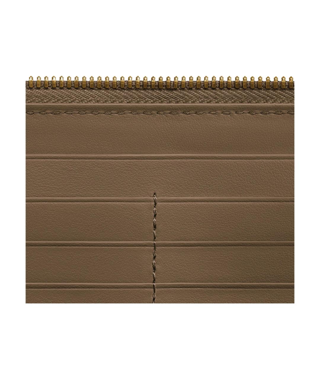 BOTTEGA VENETA Коричневый кожаный кошелек, фото 4