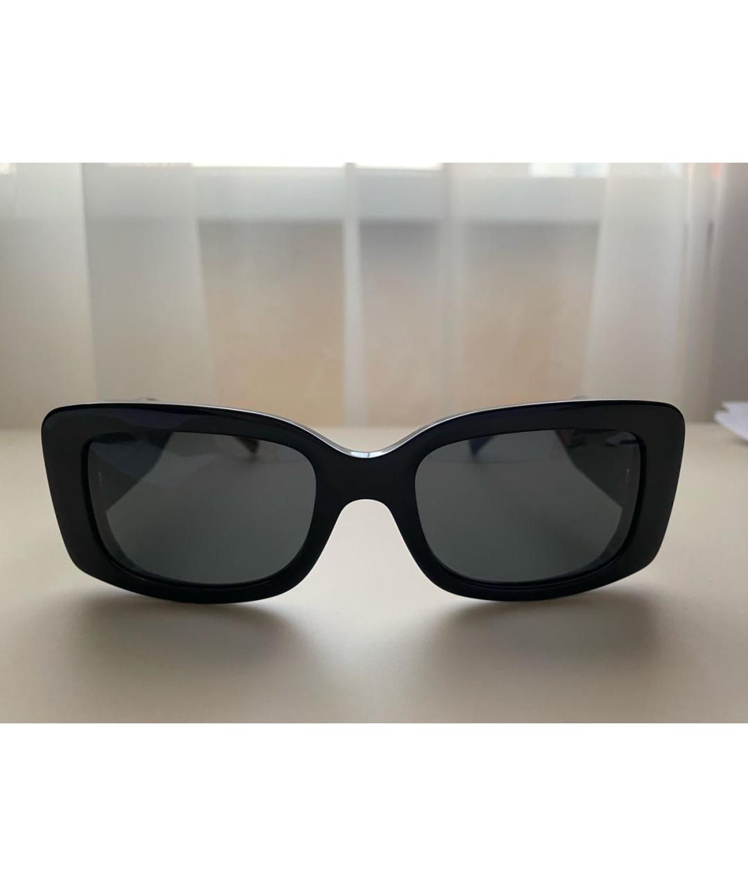 VERSACE Черные пластиковые солнцезащитные очки, фото 8