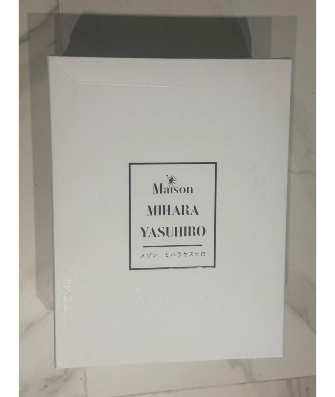 MAISON MIHARA YASUHIRO Черные текстильные высокие кроссовки / кеды, фото 6