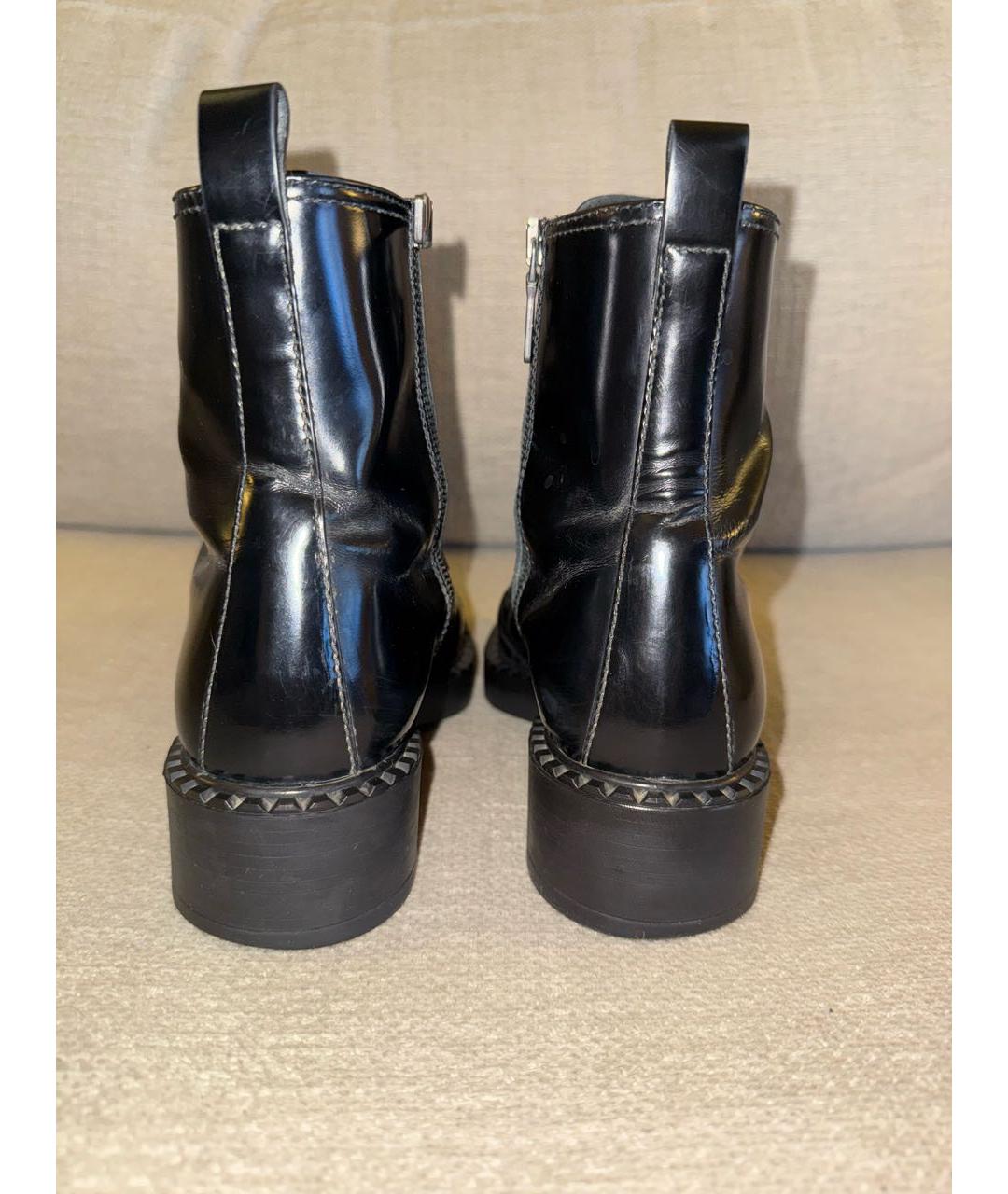 PRADA Черные кожаные ботинки, фото 4