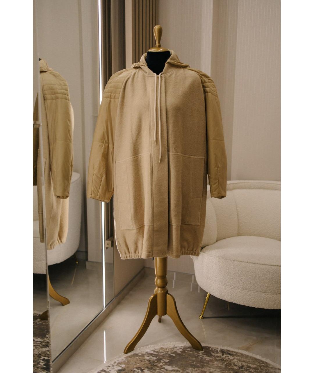 GENTRY PORTOFINO Бежевая шерстяная куртка, фото 7