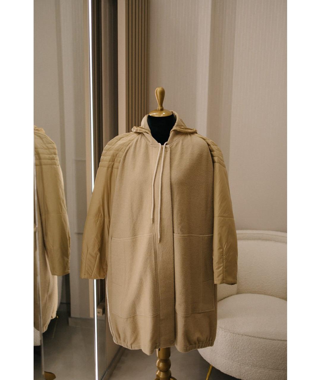 GENTRY PORTOFINO Бежевая шерстяная куртка, фото 2