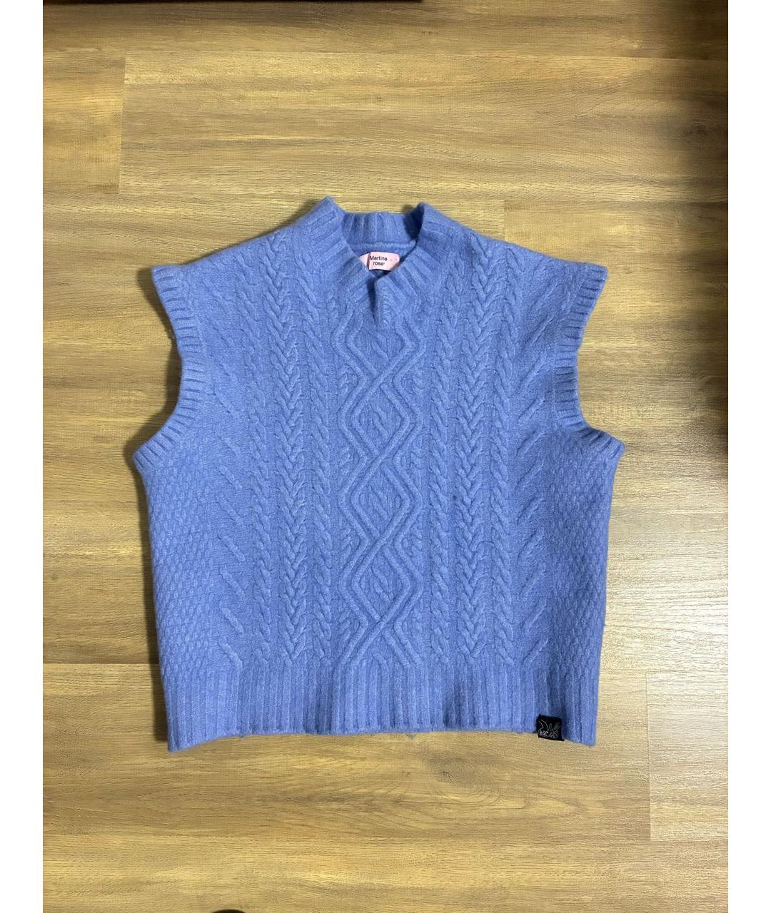MARTINE ROSE Синяя шерстяная жилетка, фото 7